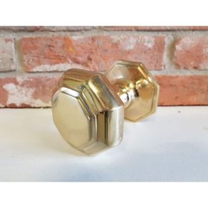 Door Handle Octagonal Brass