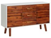Sideboard 110x35x70 cm Solid Acacia Wood and MDF