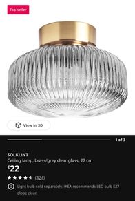 Ikea Ceiling Light - SOLKLINT