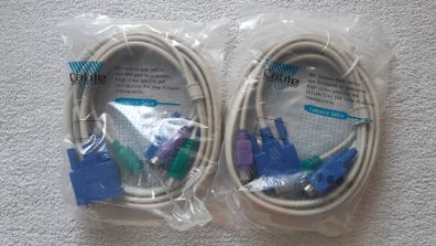 KVM Switch PS/2 cables - 10 each.