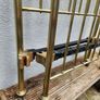 19th Cent. beautiful all brass three foor bed. Just polished Image 7