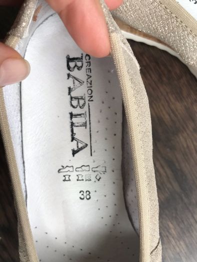 Babila summer leather wedges, size 5 as new