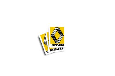 Vintage Renault Glossy Stickers 2-Pack
