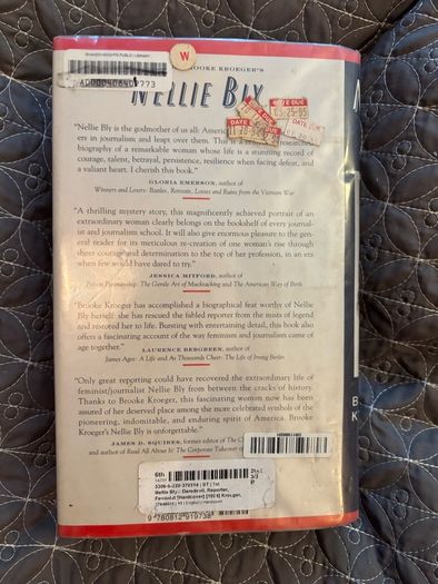 First Edition Nellie Bly Daredevil Reporter Feminist Book