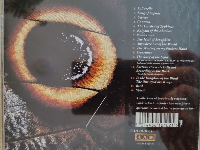 Dead Can Dance - A Passage In Time CD (1991) Compilation Avantgarde Ethereal VG+