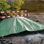 FREE P&P 2 x 3 m Green Tarpaulin Cover, Waterproof, Weatherproof, Frost-Resistant, UV Protection, Universal, Multipurpose, Groundsheet, Camping, Boating, Hiking Image 3