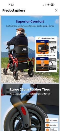 Wheelchair / Walker 2 in 1