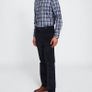 Mens Dark Navy Regular Fit Stretch Cords W38 L35 Image 4