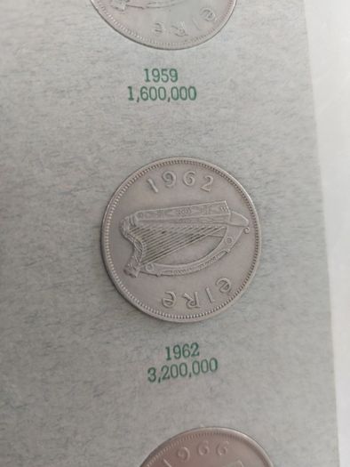irish coin folder included mule halfcrown