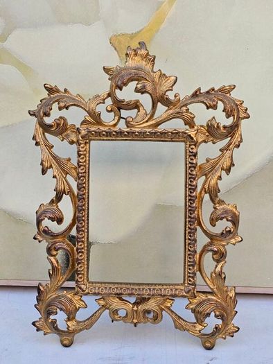 Collection of 3 Vintage Victorian Ornate Gilded Brass Frames