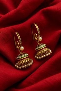 Classic Meenakari Jhumkas Earrings