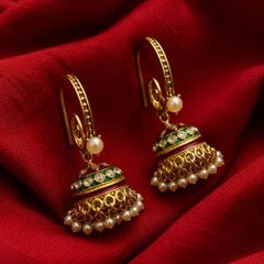 Classic Meenakari Jhumkas Earrings