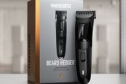 MANSCAPED The Beard Hedger Premium Men's Beard Trimmer, 20 Length Adjustable Blade Wheel, Stainless Steel T-Blade for Precision Facial Hair Trimming, Cordless Waterproof Wet/Dry Clipper