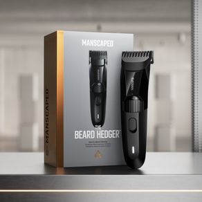 MANSCAPED The Beard Hedger Premium Men's Beard Trimmer, 20 Length Adjustable Blade Wheel, Stainless Steel T-Blade for Precision Facial Hair Trimming, Cordless Waterproof Wet/Dry Clipper