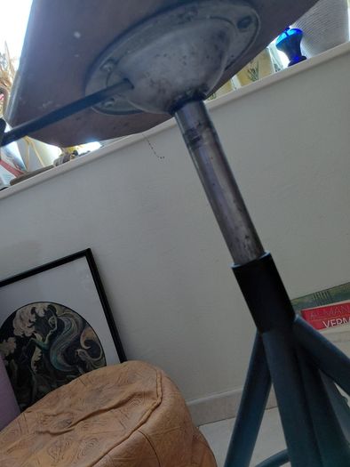 vintage work stool height adjustable