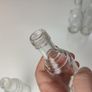 280 - Set of 4 Vintage Small Size Vodka Whiskey Gin Clear Glass Decorative Collectible Display Bottle Image 6