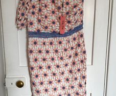 BNWT Chi Chi London Winona one shoulder lace fitted dress UK14