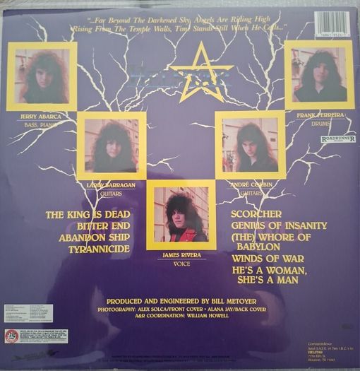 Helstar A Distant Thunder LP | 1988 Roadrunner NM - /NM - Classic US Power Metal