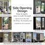Door Fly Screens Magnetic Side Opening Black 166x205cm Smooth Walk Through Design Helps When Carrying Food Laundry or Garden Items for Summer Ventilation and Everyday Home Use Image 5