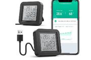 GHome Smart WIFI Thermometer Hygrometer, Smart Digital Indoor Wireless Temperature Humidity Sensor with Alert, for Home Room Greenhouse Wall