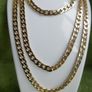 Vintage extra long Gold Plated Curb Link Chain 46" Image 2