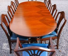 Antique dining table and chairs