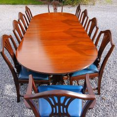 Antique dining table and chairs