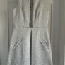 New Miss Selfridge Silver Metallic Embellished Skater Dress Image 2
