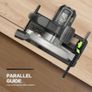 1400W Circular Saws, Max 6000 RPM Pure Copper Motor Electric Saws, Adjustable Cutting Depth and Angle: 62mm(90 )-48mm(45 ), Dust Collection System and 185mm Saw Blade Image 8