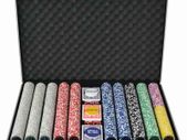 Poker Set with 1000 Laser Chips Aluminium