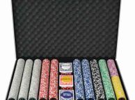 main image for ad Poker Set with 1000 Laser Chips Aluminium