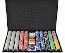 Poker Set with 1000 Laser Chips Aluminium