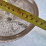 Silver Plate on Copper Tray With Carrying Handle 5.5 INCHES Diameter Crown-S-Shield Image 2