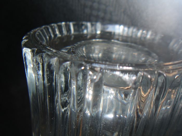 Elena Borgonovo Tall/Heavy Clear Glass Vase Italy 10 inches