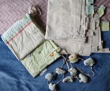 Baby NEXT nursery Curtains, Cot bumper, Cover , Canvas , Lamp shade
