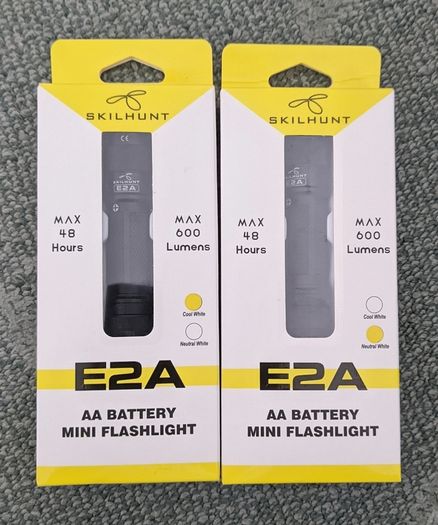 2 x Skilhunt E2A AA/14500 Flashlights 200-600 Lumens Free Post