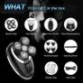 Electric Razor for Men, ElectriBrite Bald Head Shaver Rotary Cordless Nose Hair Beard Trimmer Clippers Facial Cleansing Brush Waterproof USB Rechargeable Men Grooming Kit with 5D Floating 5 Razor Head Image 3