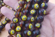 Vintage Middle Eastern Old Face Glass Beads Necklace