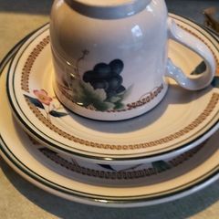 Set of 3 pieces Keltcraft By Noritake Nature Bounty Cup And Saucer with side plate
