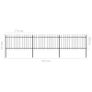 Garden Fence with Spear Top Steel 5.1x1 m Black Image 5