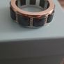 Diamond and Ceramic on sterling silver Mens Ring Image 3