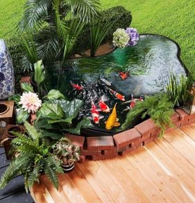 Fish Pond Liner Puncture Resistant Waterfalls Pond Edging Large Garden Pond Film for Ornamental Aquatic Backyard Underlay Membrane Black 2x2m 4x6m