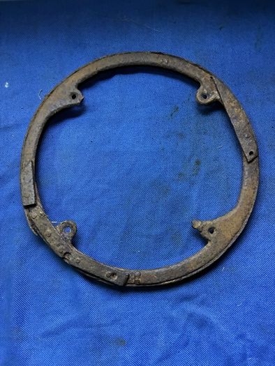 Cast iron band for end over end butter churn lid plus another misc butter churn item