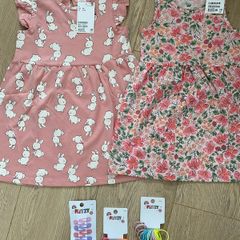 Girls dresses and hair clips