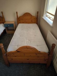 Single beds.