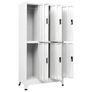 Locker Cabinet White 90x45x180 cm Steel Image 2