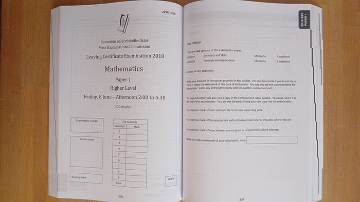 Maths Higher Level LC Exam Papers 2026