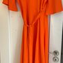 French Connection Orange Wrap Dress Size 8 Image 2