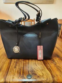 Pierre Cardin Navy Leather Handbag
