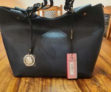 Pierre Cardin Navy Leather Handbag